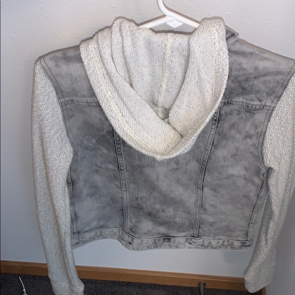 Gray Denim/Knit Express Jacket - image 2